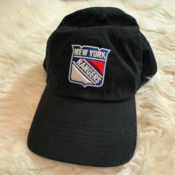 New York Rangers Black Baseball Hat 47 XX-Large Hockey NHL NWOT - Picture 2 of 8